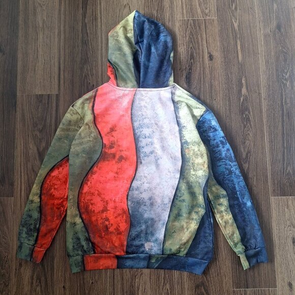 💙 Abstract Hoodie Colorful Medium Thickness Size L - Picture 6 of 7